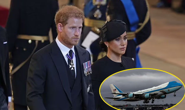 Harry y Meghan una vez pidieron viajar en el Air Force One!