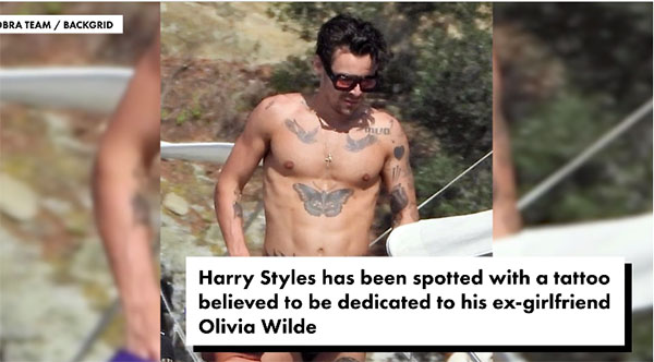 Harry Styles se tatuó el nombre Olivia por su ex?