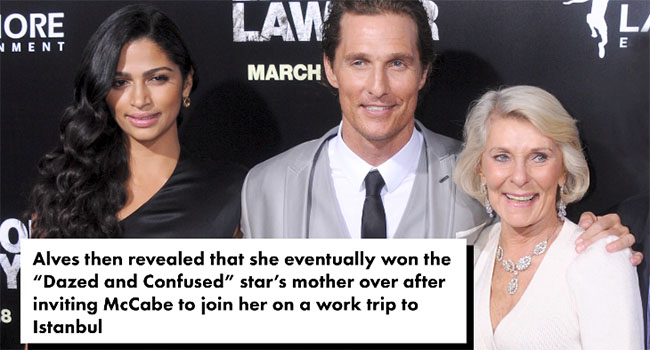 La esposa de Matthew McConaughey habla de cómo su suegra le hizo la vida imposible