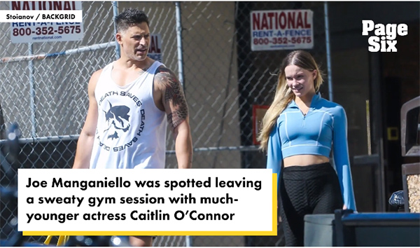 Joe Manganiello saliendo del gym con Caitlin O’Connor