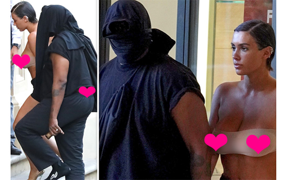 Kanye West y Bianca Censori siguen sin taparse en Italia