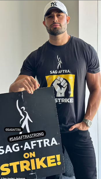 sam insta sagaftra strike pic