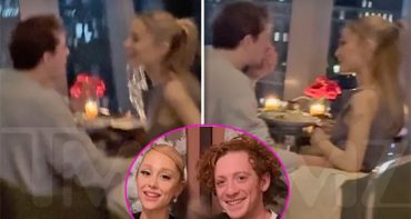 Ariana Grande y su novio Ethan Slater en una cena romántica