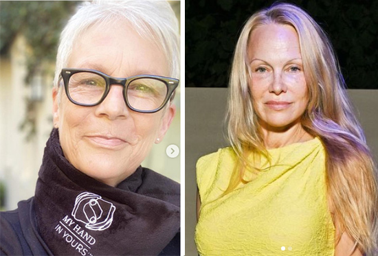 Jamie Lee Curtis alaba a Pamela Anderson por andar sin maquillaje