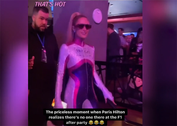 Paris Hilton sorprendida al descubrir que nadie fue a su fiesta