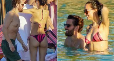 Scott Disick en la playa con su ex Chloe Bartoli