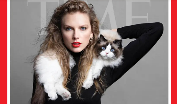Taylor Swift es la Persona del año de Time y posa con su gato