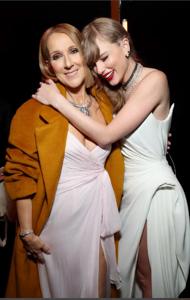 taylor celine grammys backstage