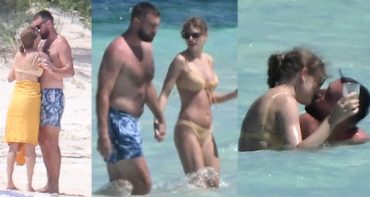 Taylor Swift y Travis Kelce románticos en las Bahamas