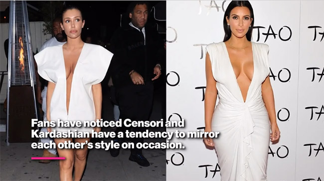 bianca censori kim kardashian white look