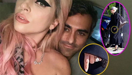 Lady Gaga con un anillo de diamantes, comprometida?