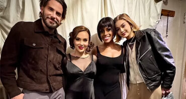 Bradley Cooper irreconocible en foto grupal con Alyssa Milano y Gigi Hadid