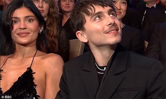 La cara de susto de Kylie Jenner en los BAFTAs