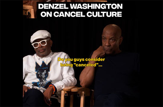 Denzel Washington no le importa ser cancelado