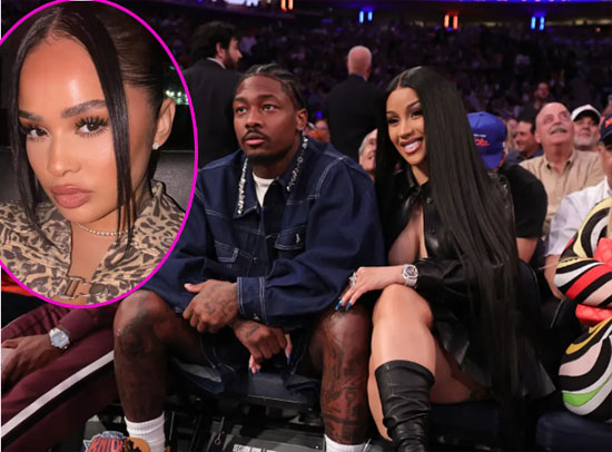 Cardi B embarazada de su novio Stefon Digg acusado de tener una baby con una modelo de IG