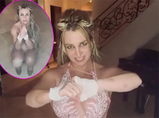Britney Spears se lesionó la rodilla